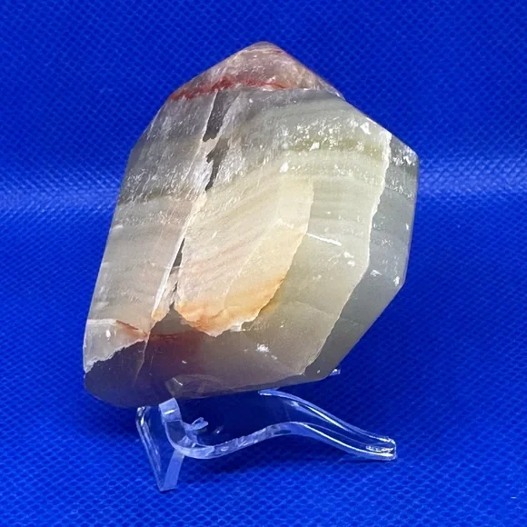 Green Onyx Faceted Heart - Picture 2 of 5